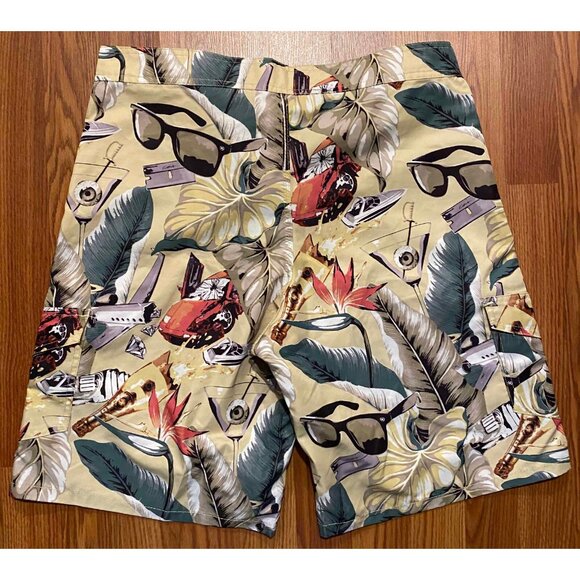 Circa Beach Board Shorts Floral AOP Mens 32 10" Swim Trunks - Picture 2 of 6